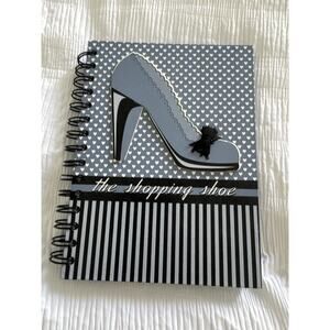 The Icing by Clarie's Blue Shoe Shopping Notebook Lined Journal Fashion Girly